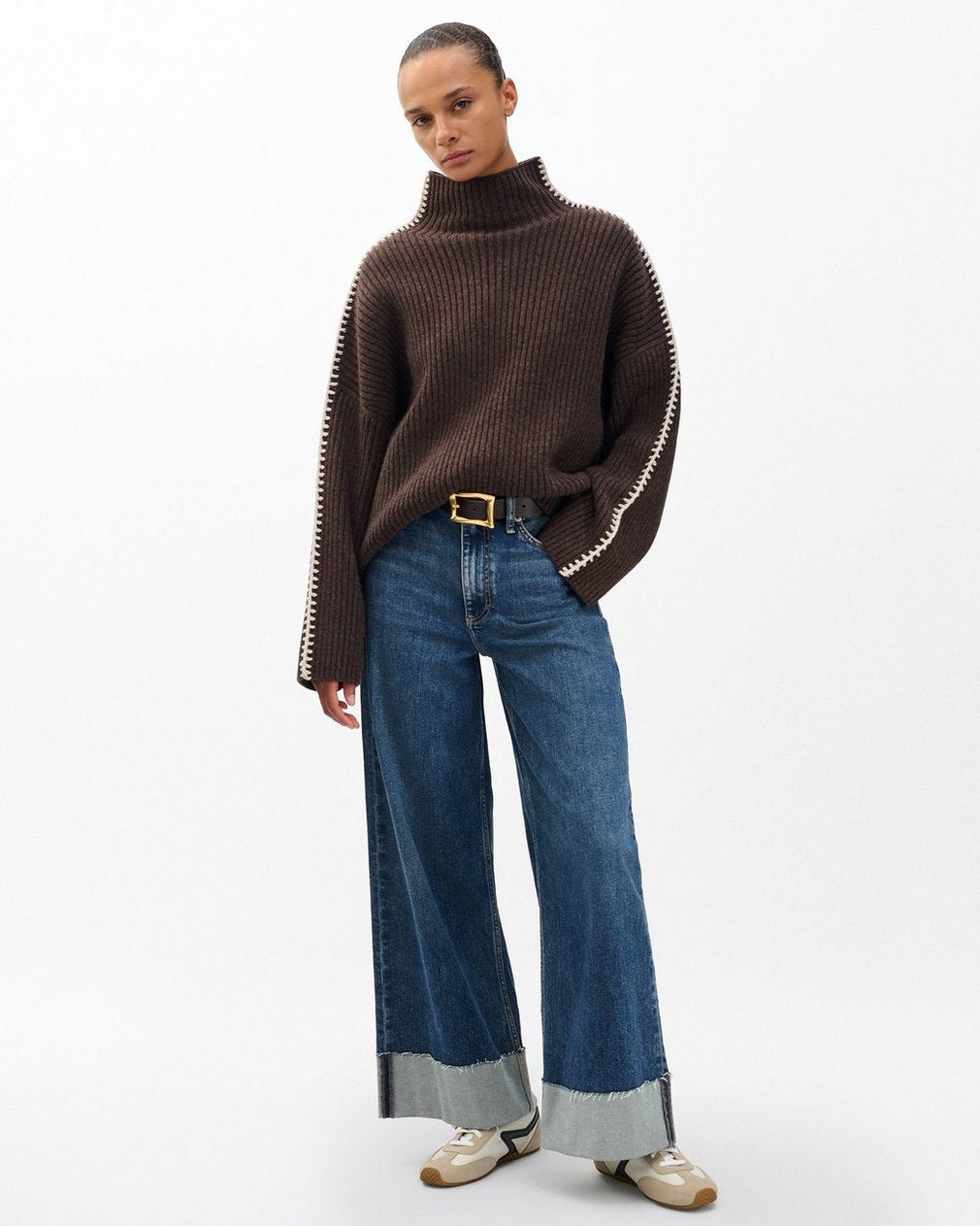 Sofie Cuffed Wide-Leg Jeans - Lee
