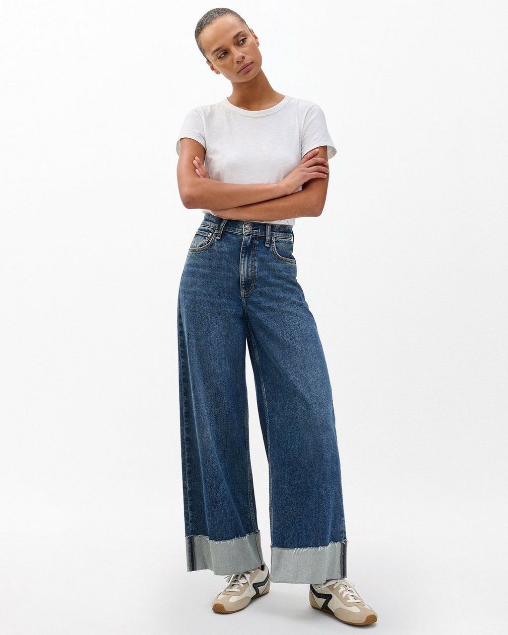 Sofie Cuffed Wide-Leg Jeans - Lee