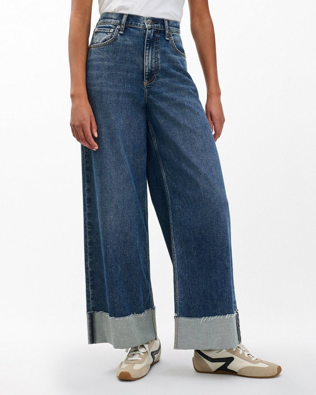 Sofie Cuffed Wide-Leg Jeans - Lee