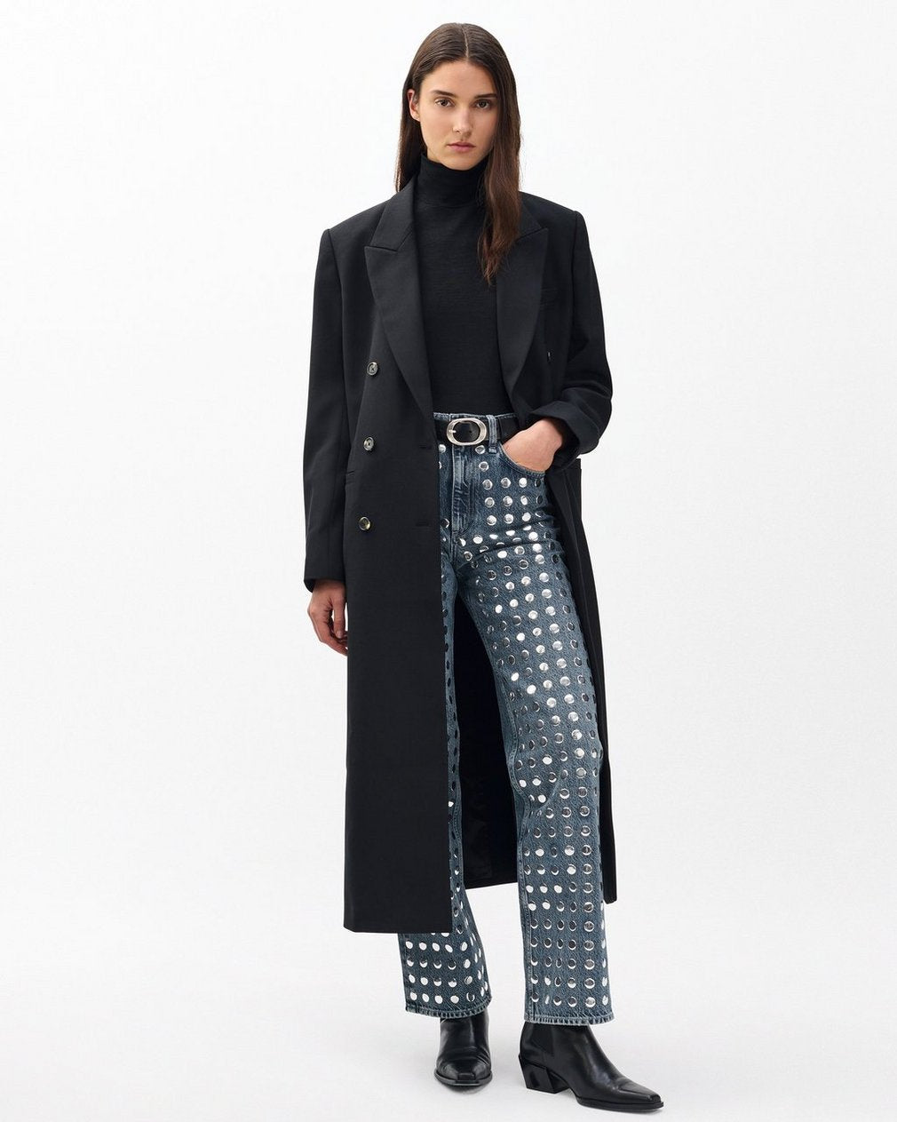 Shea Relaxed Straight Jeans - Kingston Stud