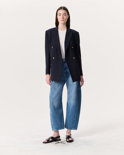 Charlie Ankle-Length Barrel Jeans - Accord
