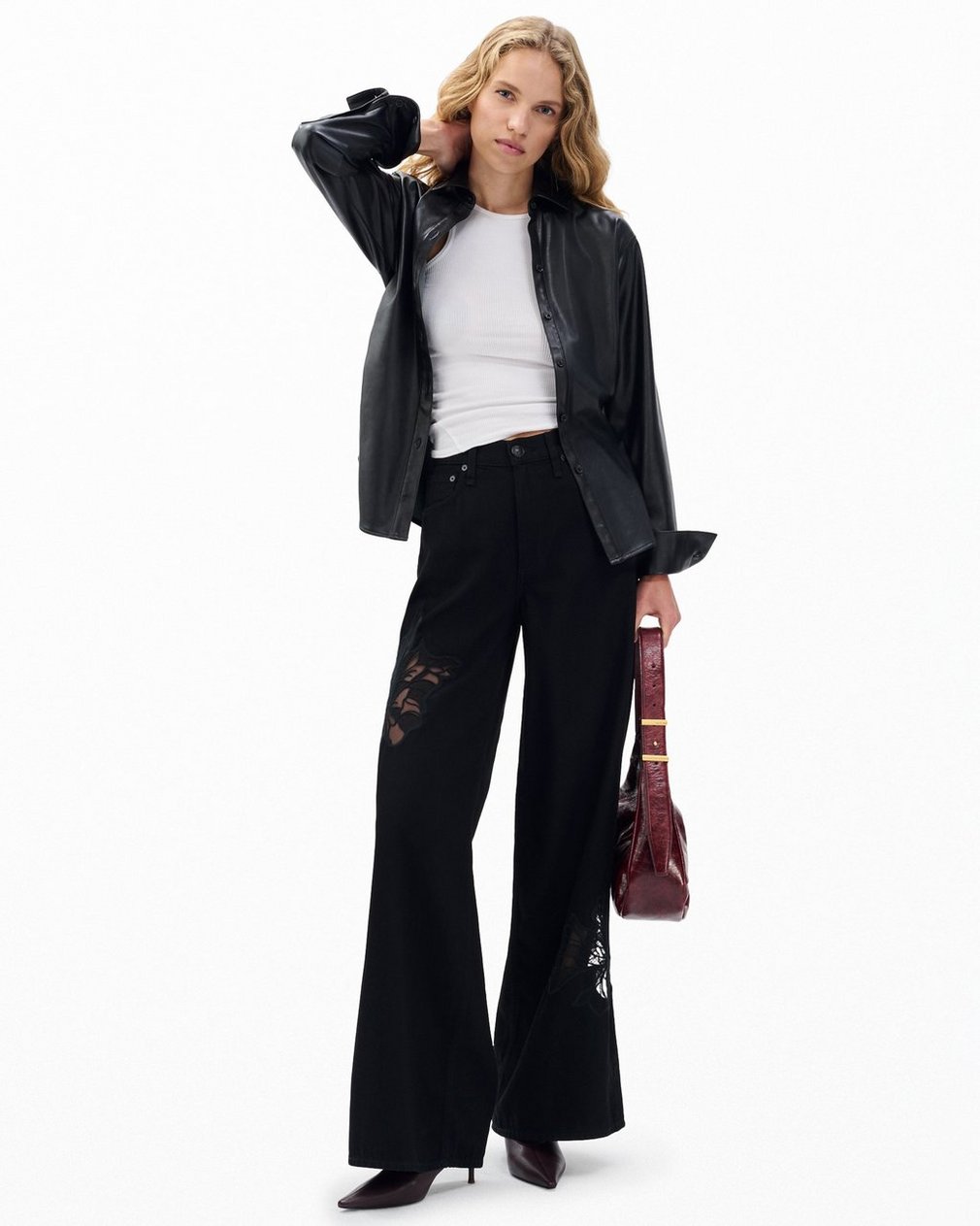 Sofie Wide-Leg Jeans - Black Rinse