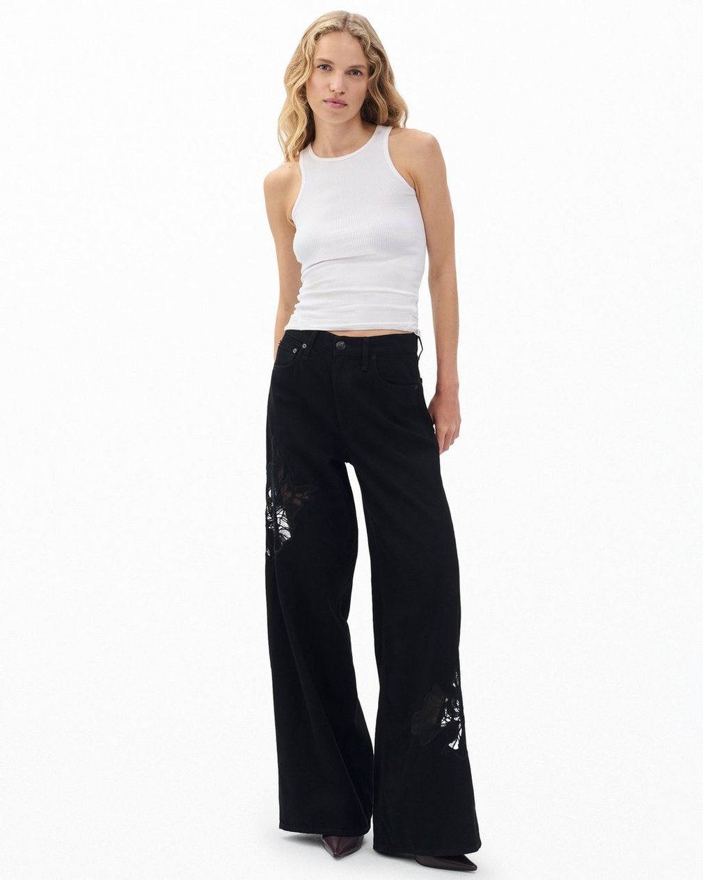 Sofie Wide-Leg Jeans - Black Rinse