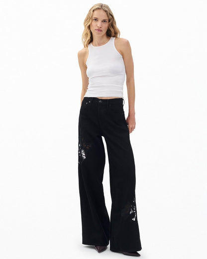 Sofie Wide-Leg Jeans - Black Rinse