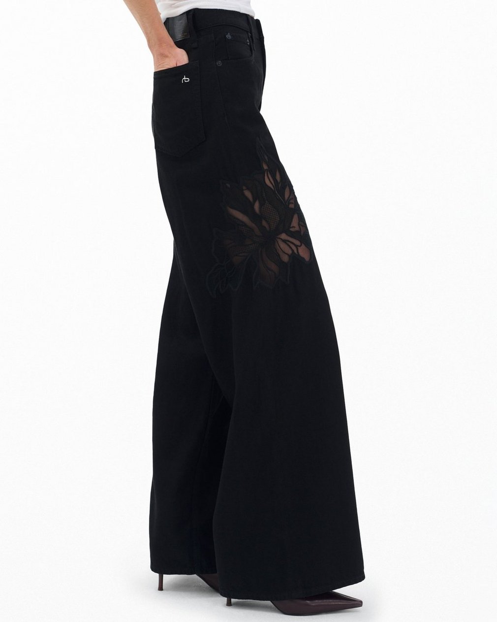 Sofie Wide-Leg Jeans - Black Rinse