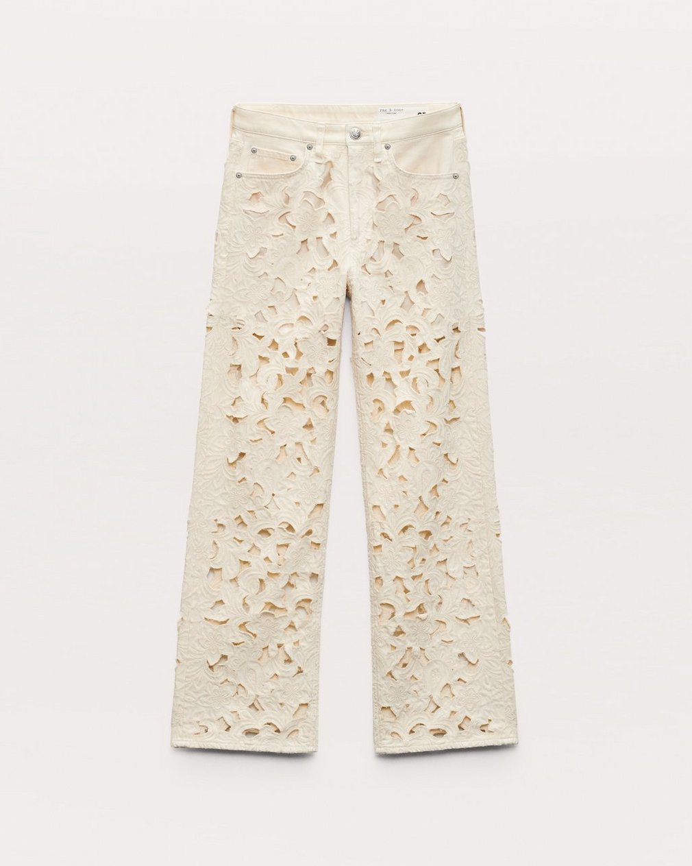 Logan Wide-Leg Jeans - Ecru