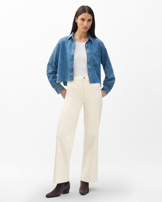 Hadley Wide-Leg Jeans - Ecru