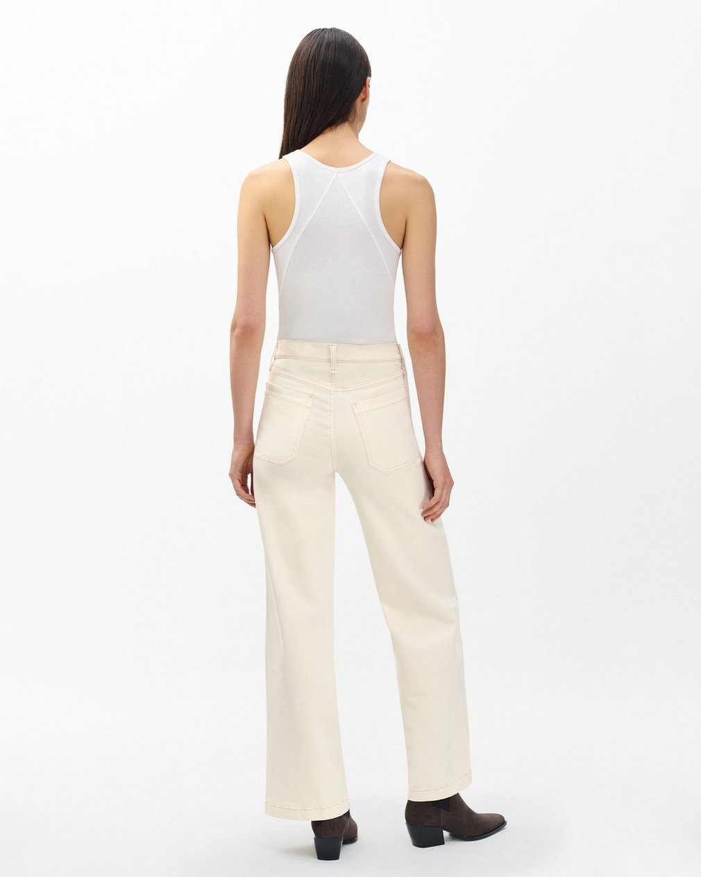 Hadley Wide-Leg Jeans - Ecru