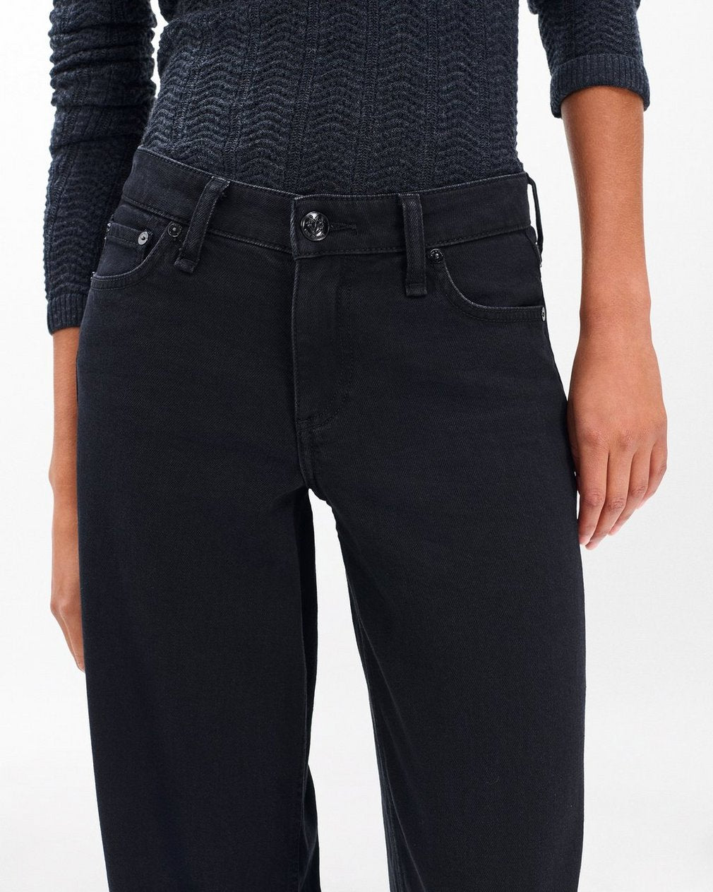 Aiden Wide-Leg Jeans - Black