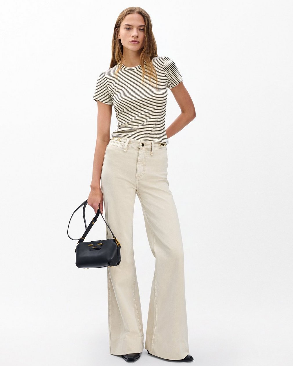 Skylar Wide-Leg Jeans - Sand Stone