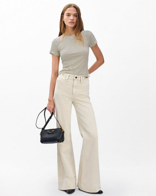 Skylar Wide-Leg Jeans - Sand Stone