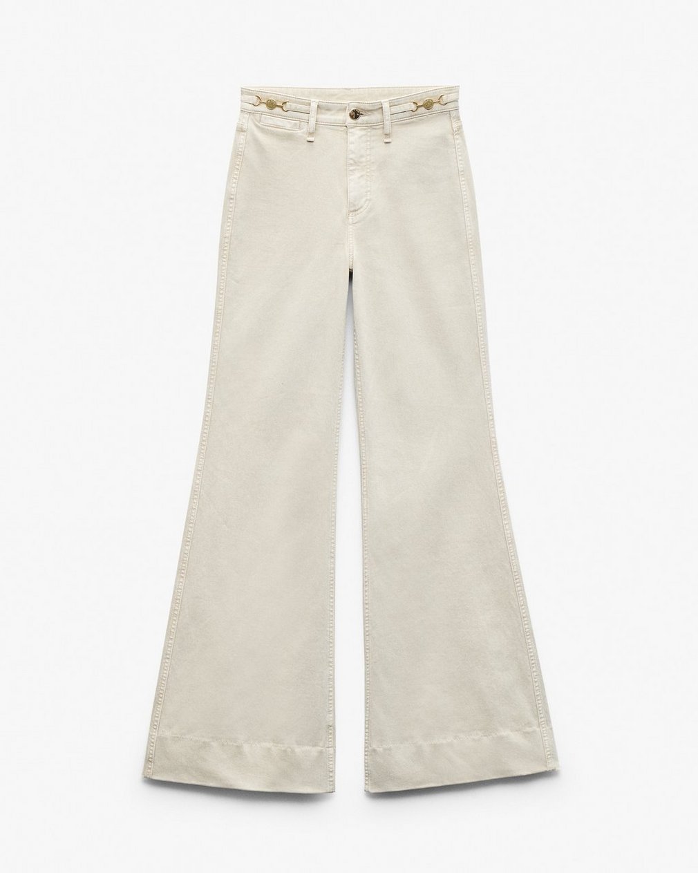 Skylar Wide-Leg Jeans - Sand Stone
