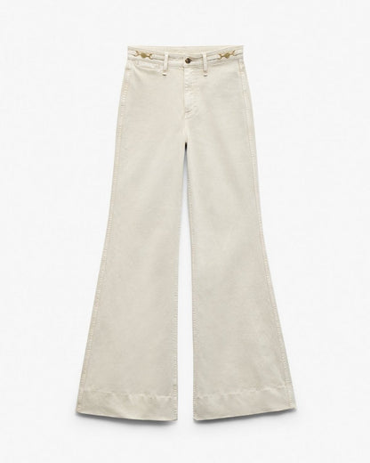 Skylar Wide-Leg Jeans - Sand Stone
