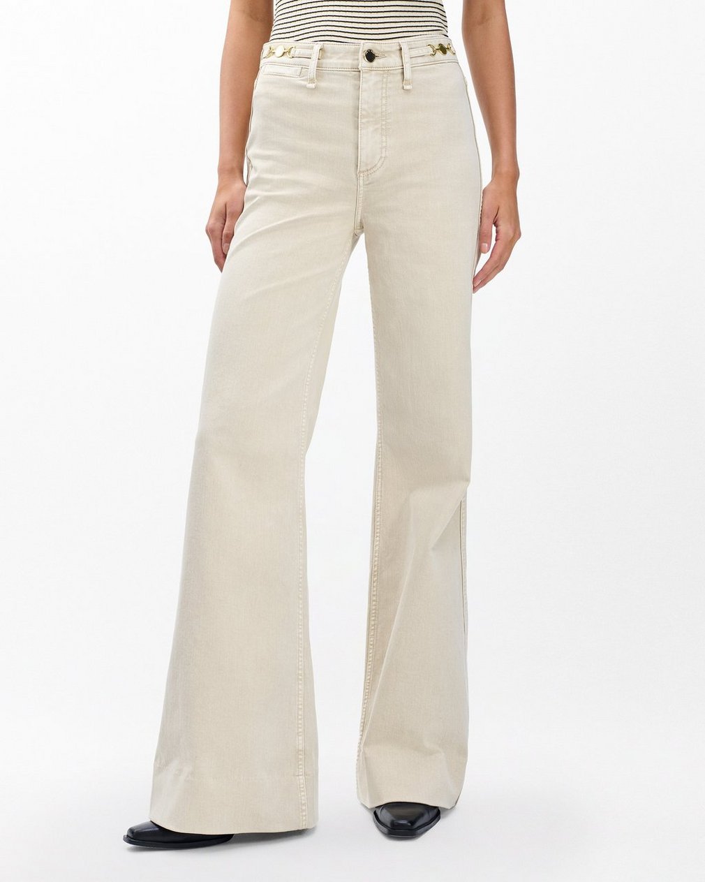 Skylar Wide-Leg Jeans - Sand Stone