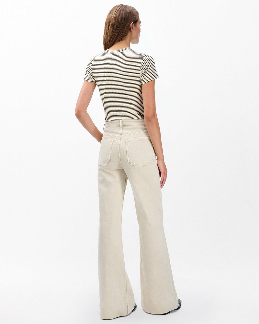 Skylar Wide-Leg Jeans - Sand Stone