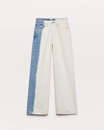 Logan Wide-Leg Jeans - Bleach Stripe