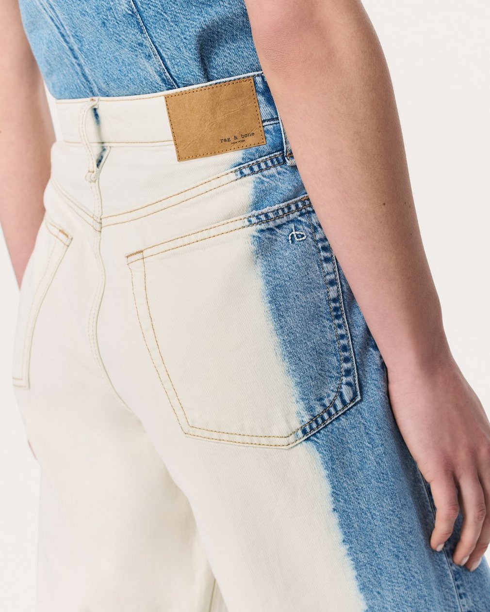 Logan Wide-Leg Jeans - Bleach Stripe