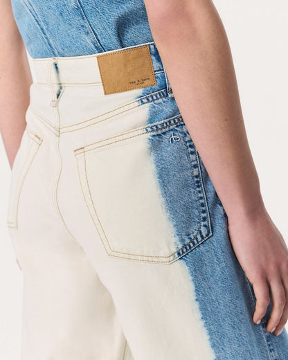 Logan Wide-Leg Jeans - Bleach Stripe