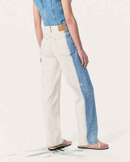 Logan Wide-Leg Jeans - Bleach Stripe