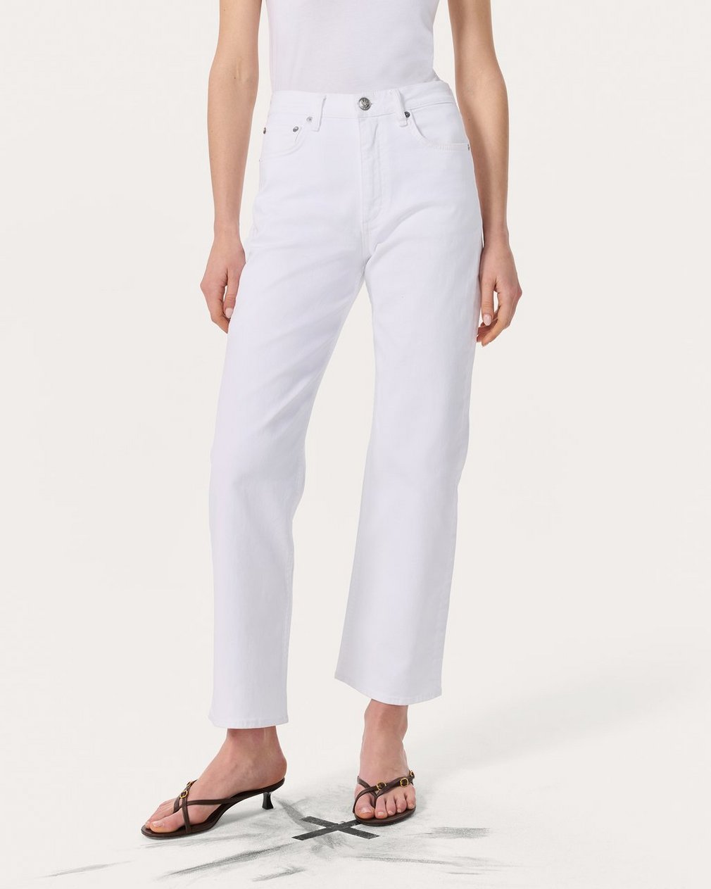 Shea Relaxed Straight Jeans - Optic White