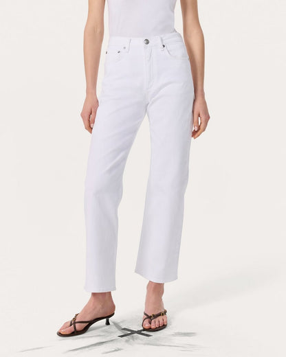 Shea Relaxed Straight Jeans - Optic White