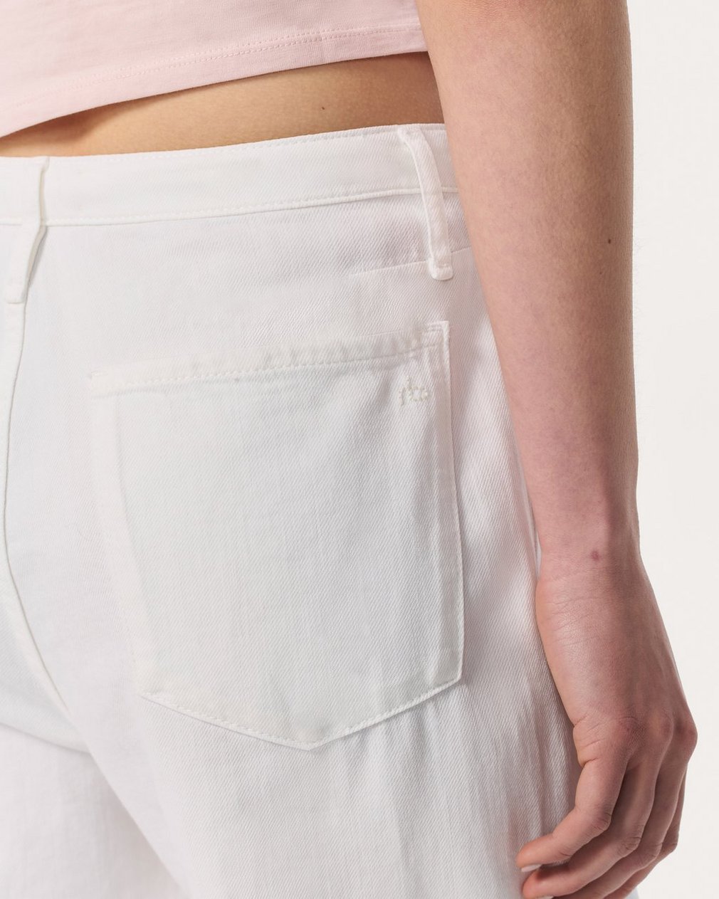 Phoebe Denim Beach Pants - White Eyelet