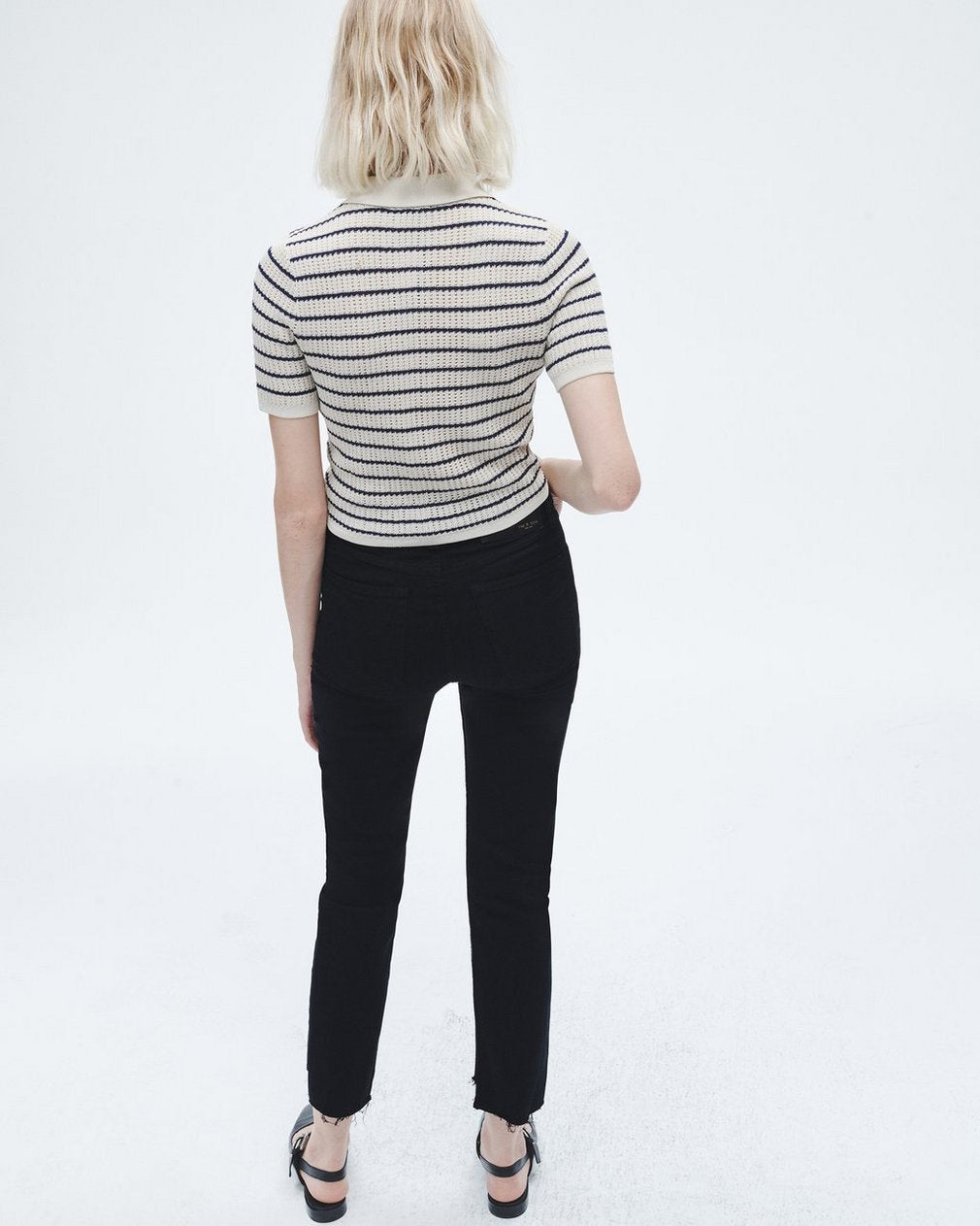 Wren Straight - Black: High-Rise Stretch Jean