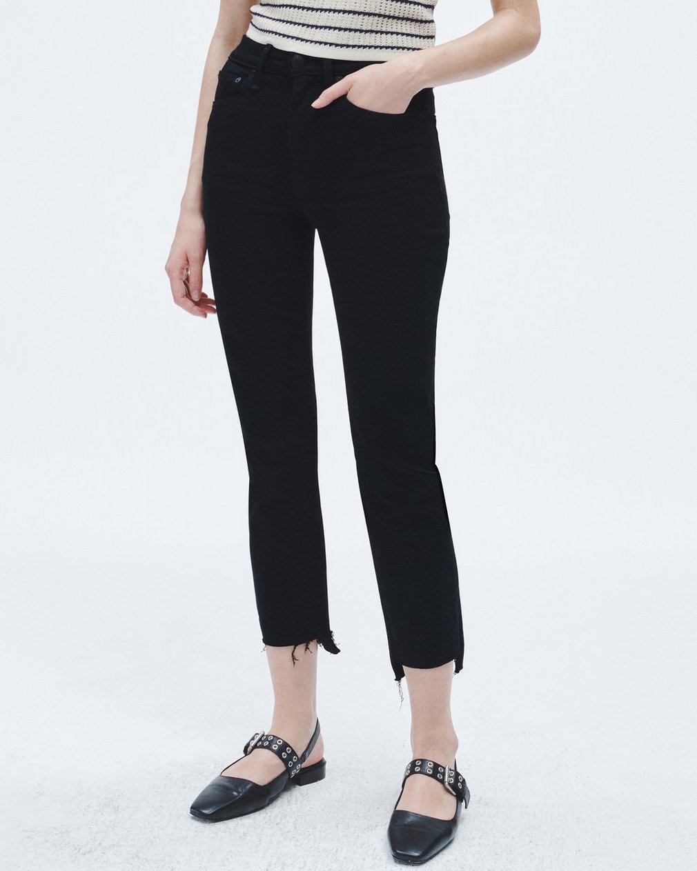 Wren Straight - Black: High-Rise Stretch Jean