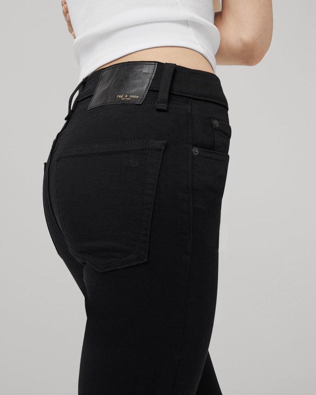 Wren Straight - Black: High-Rise Stretch Jean