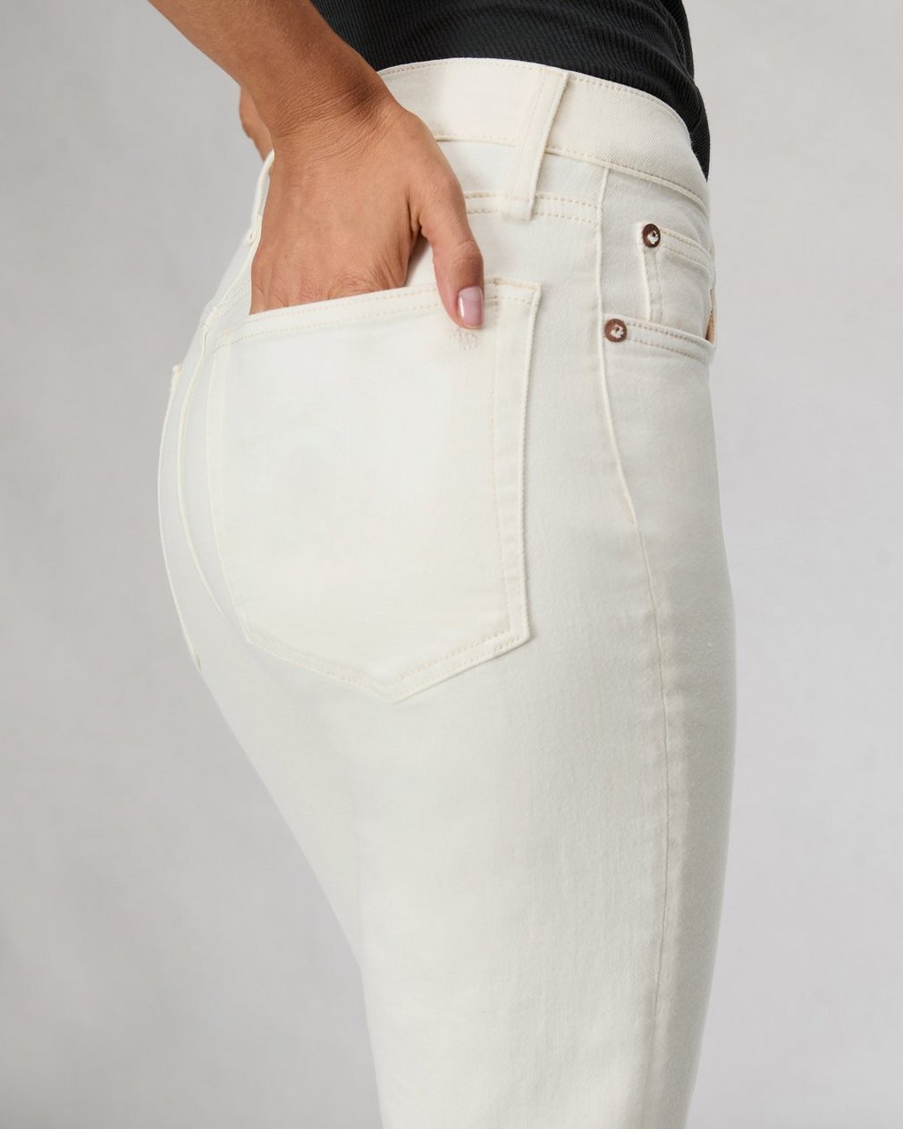 Peyton Ankle Bootcut Jean - Ecru