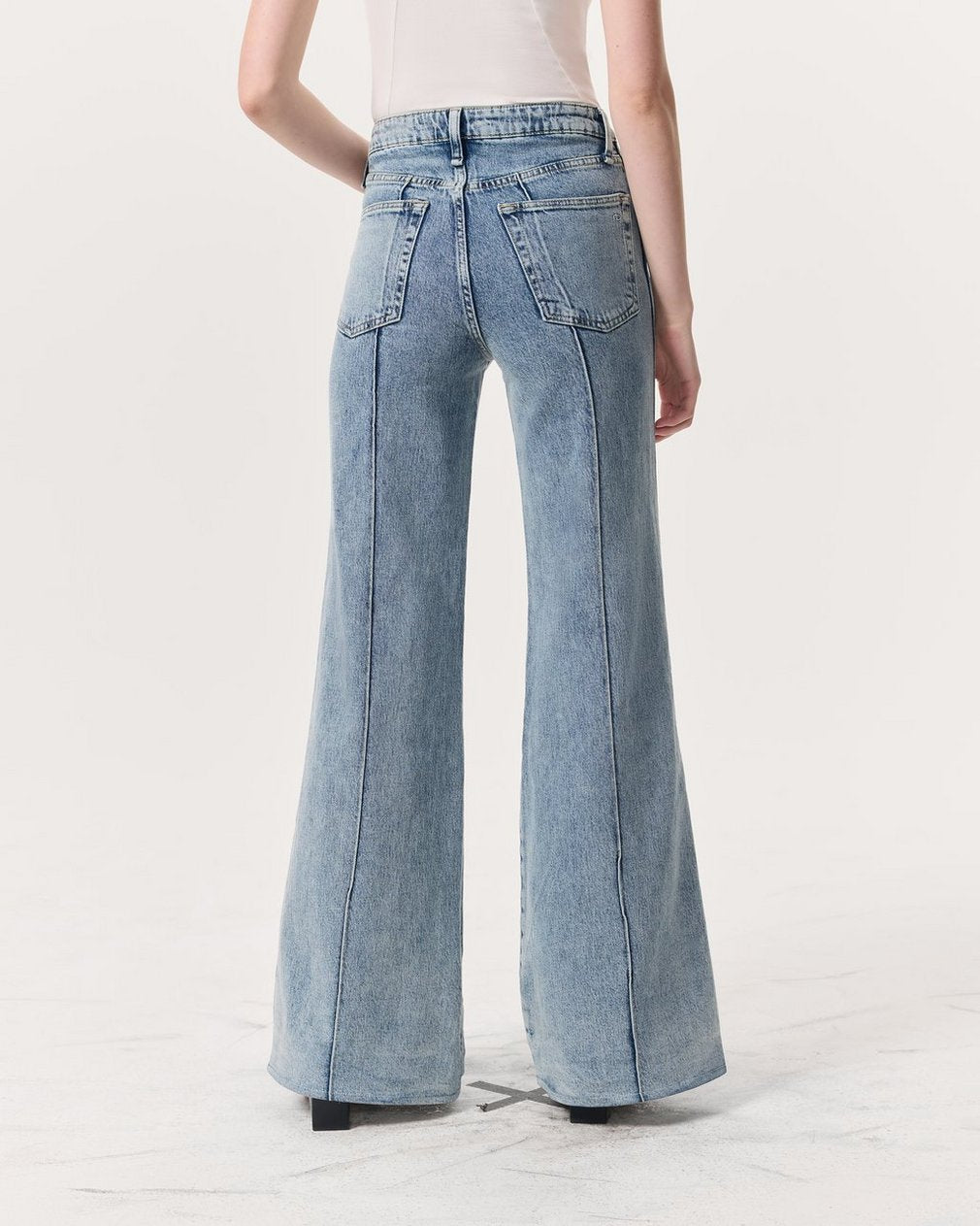 Skylar Wide-Leg Flare Jeans - Clementine