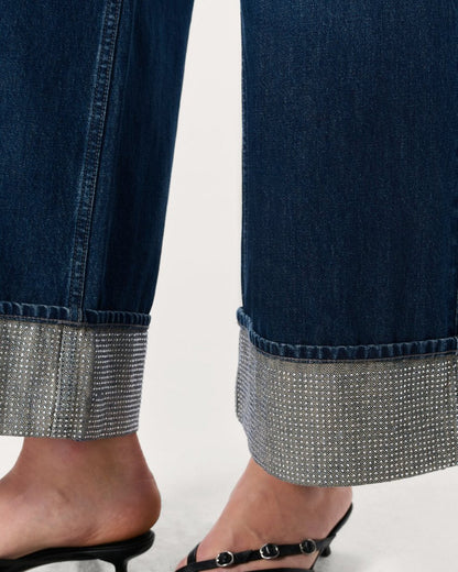 Sofie Ankle Wide-Leg Jeans - Dawn Jewel