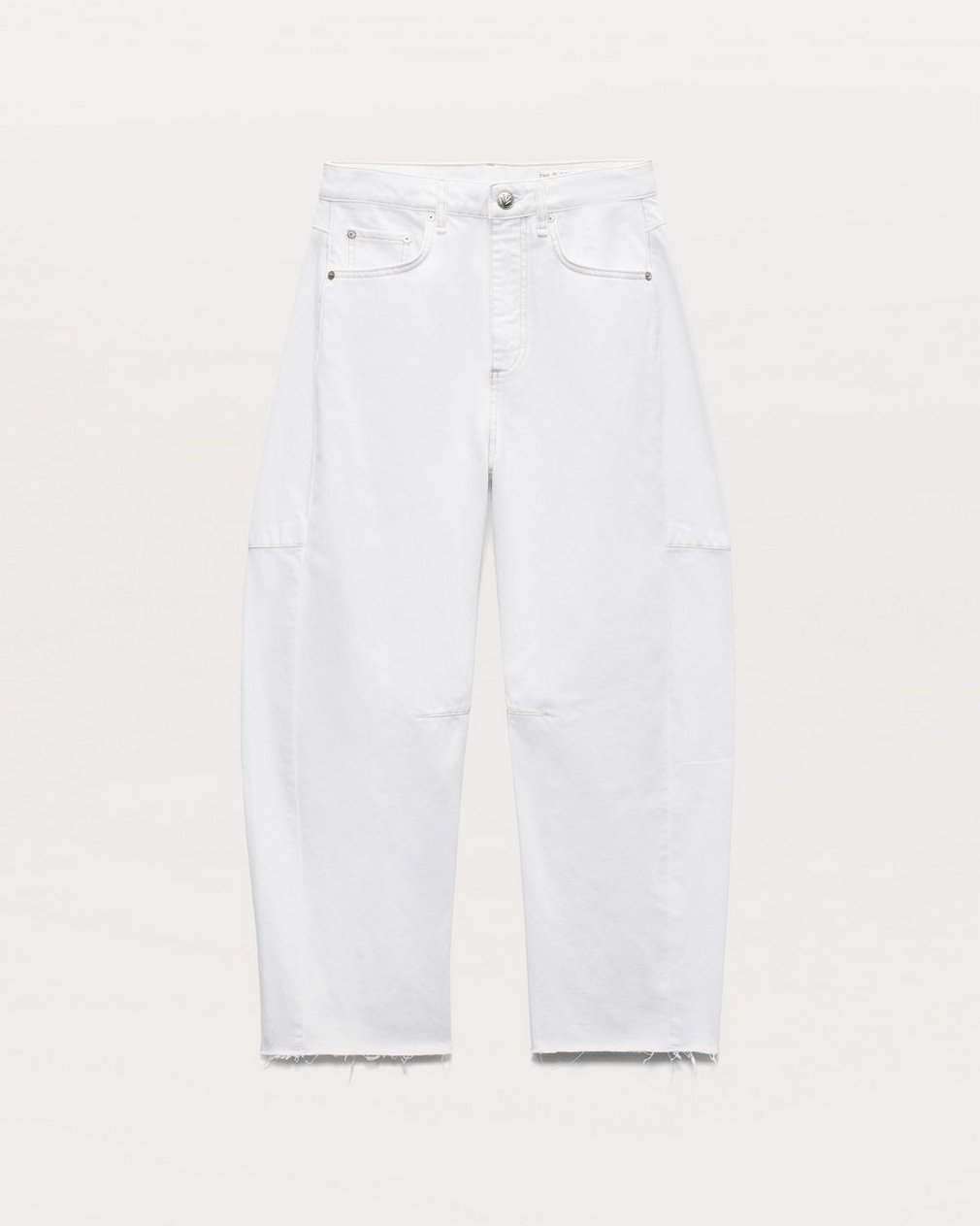 Charlie Ankle-Length Barrel Jeans - White
