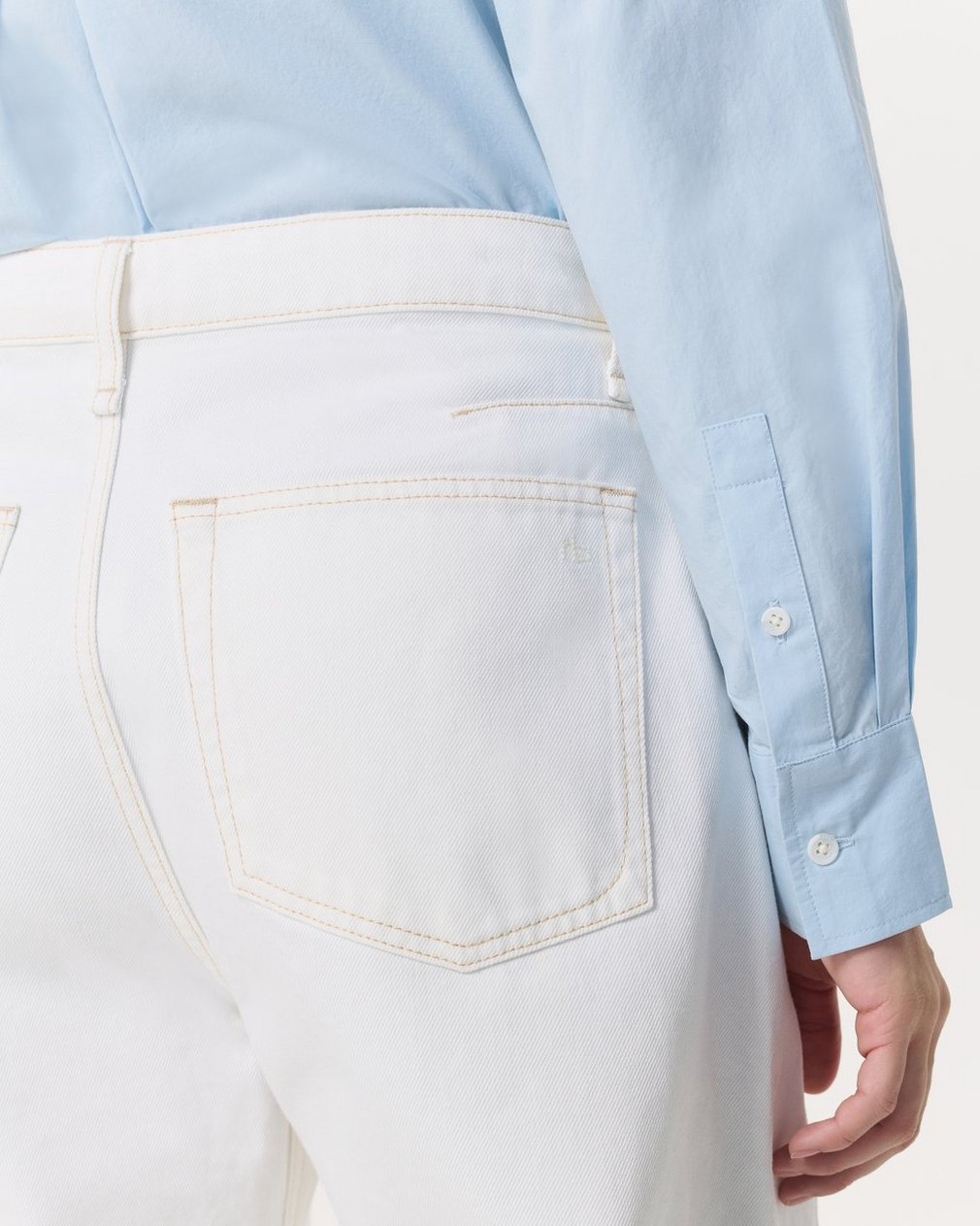 Charlie Ankle-Length Barrel Jeans - White