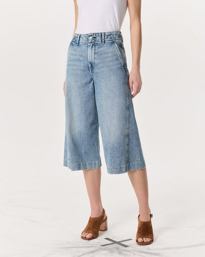 Tailored Jamie Denim Culotte - Pacific