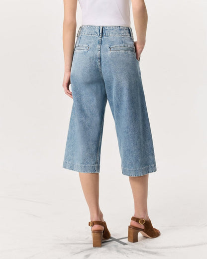 Tailored Jamie Denim Culotte - Pacific