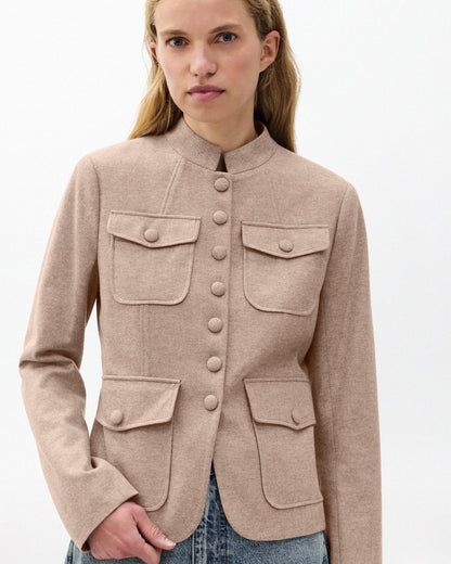 Mercer Refine Knit Blazer - Heather Oatmeal
