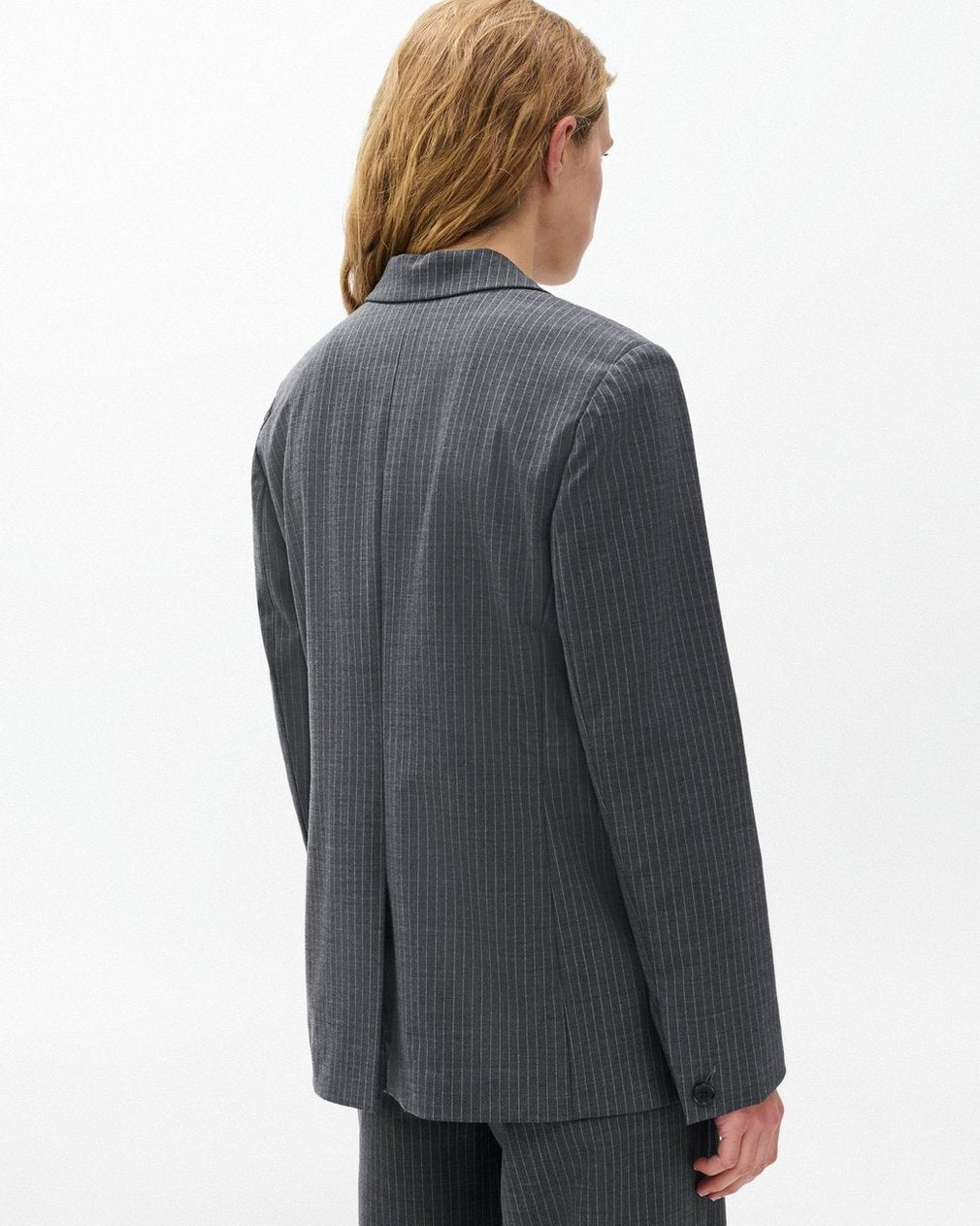 Jennifer Striped Two-in-One Blazer - Grey Stripe