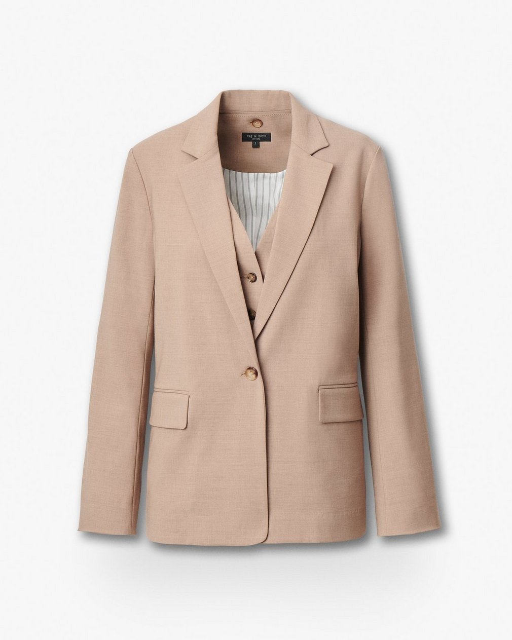 Jennifer Two-in-One Blazer - Heathered Camel
