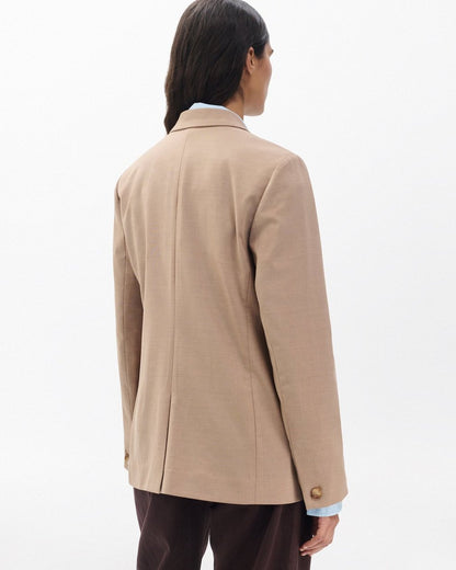 Jennifer Two-in-One Blazer - Heathered Camel