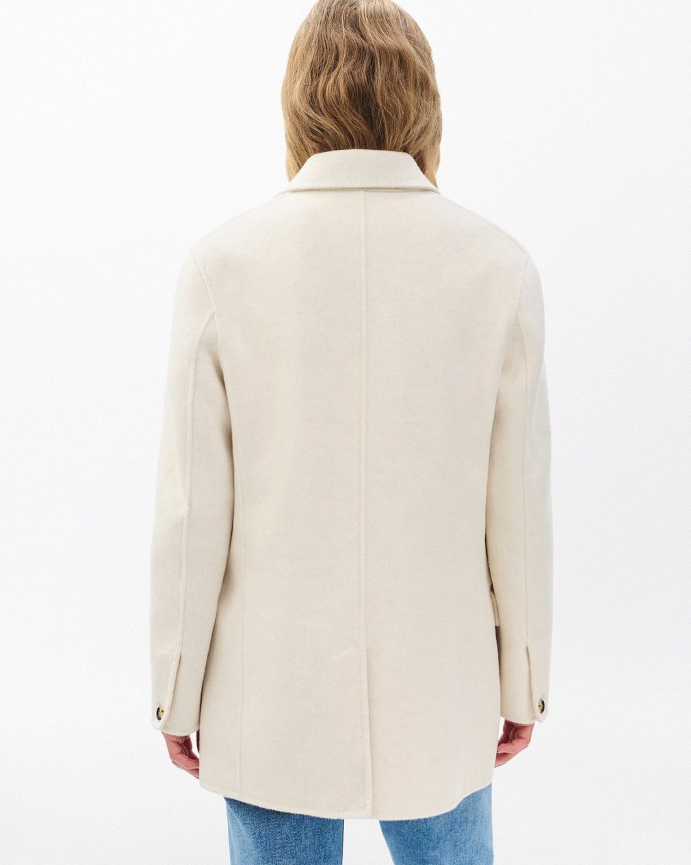 Zoe Double-Face Wool Blazer - Ivory