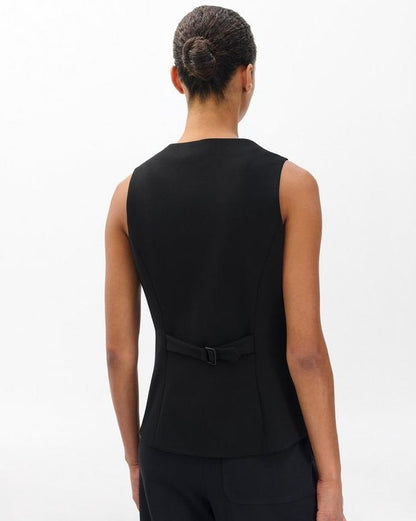 Irina Long Vest - Black