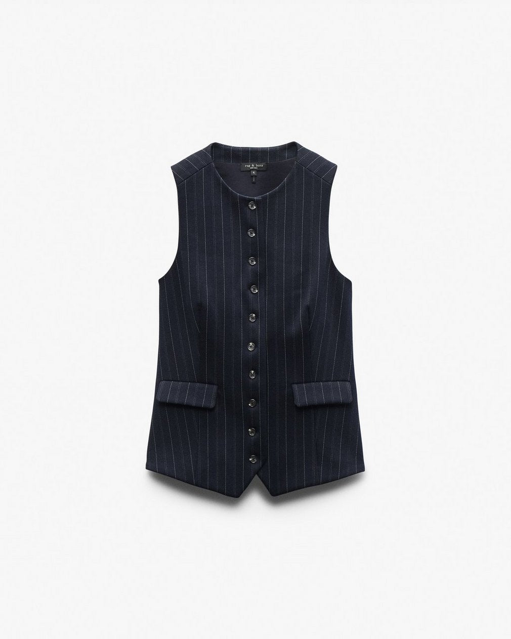 Irina Long Vest - Navy Multi