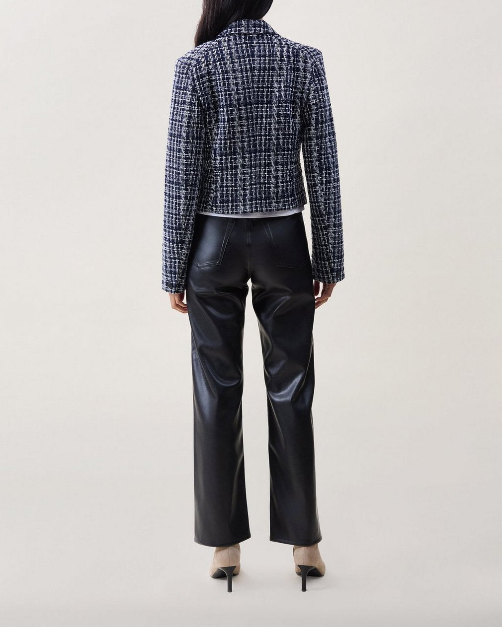 Elvy Tweed Blazer - Navy Multi
