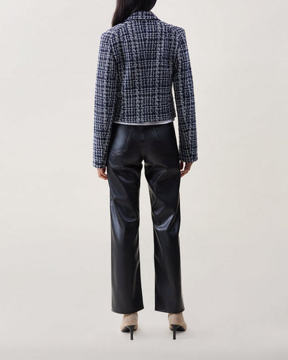 Elvy Tweed Blazer - Navy Multi
