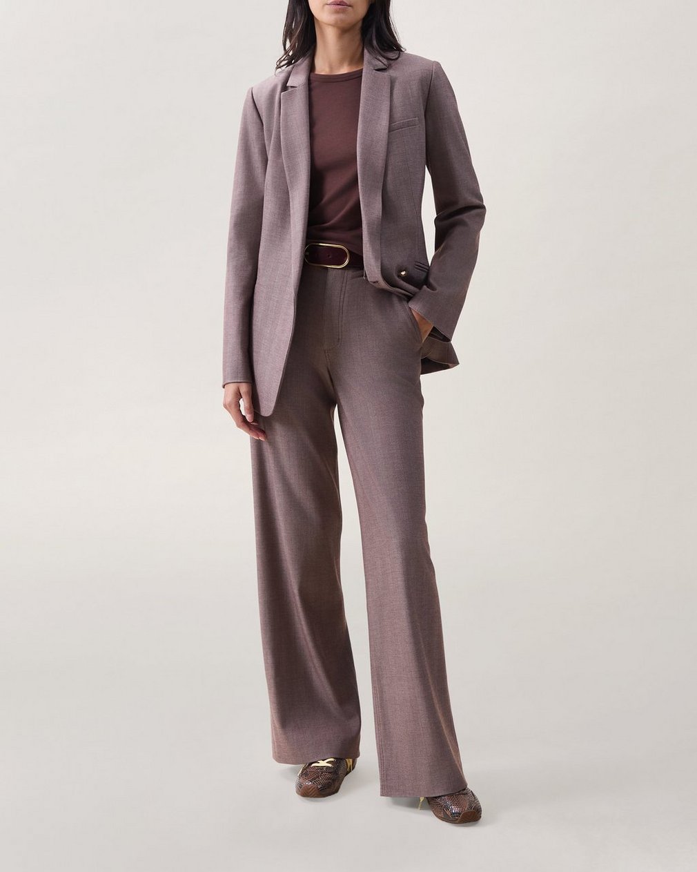 Jade Twill Blazer - Espresso