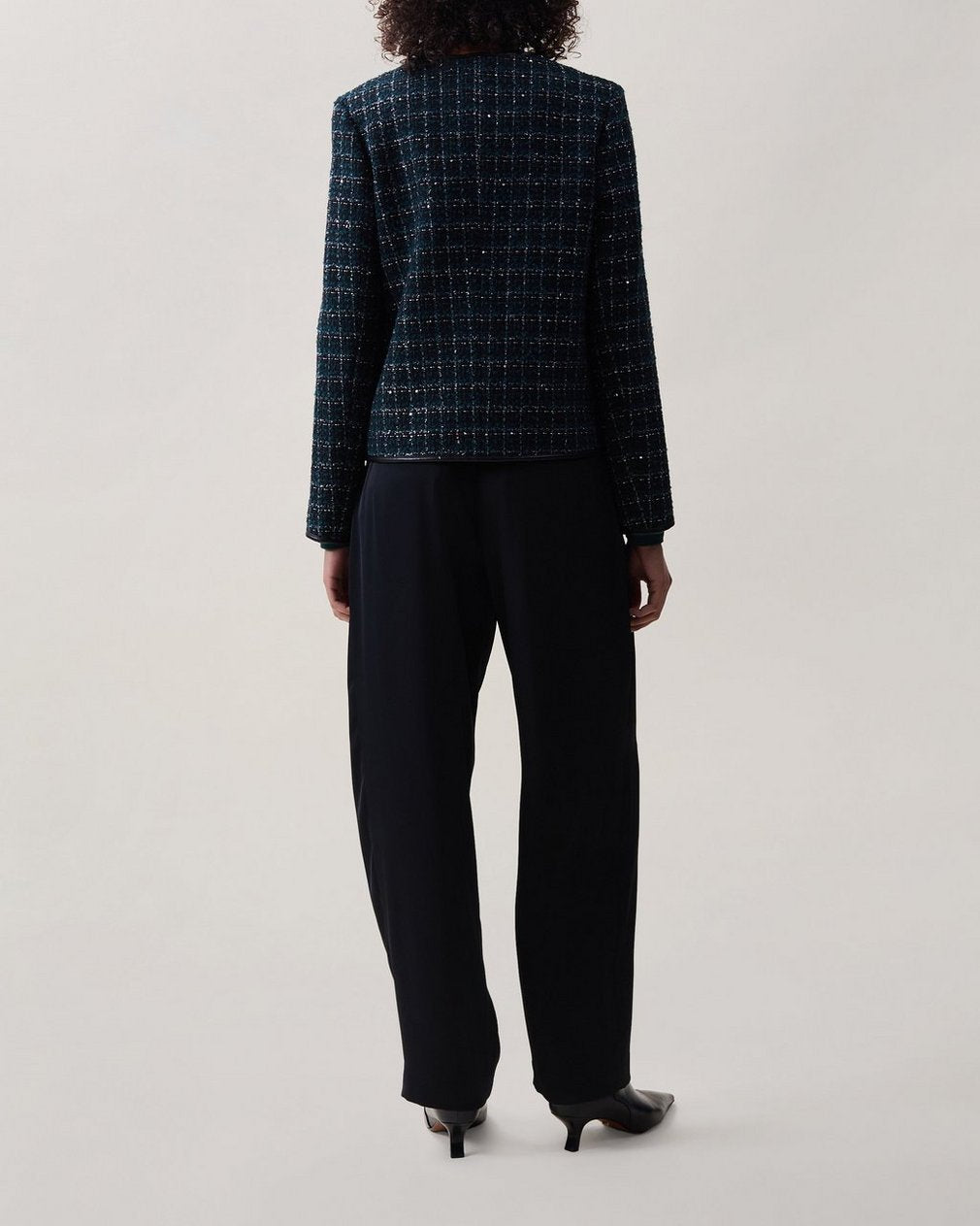 Mira Tweed Jacket - Black M