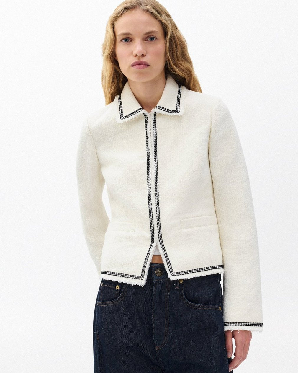 Eloise Tweed Blazer - Ivory