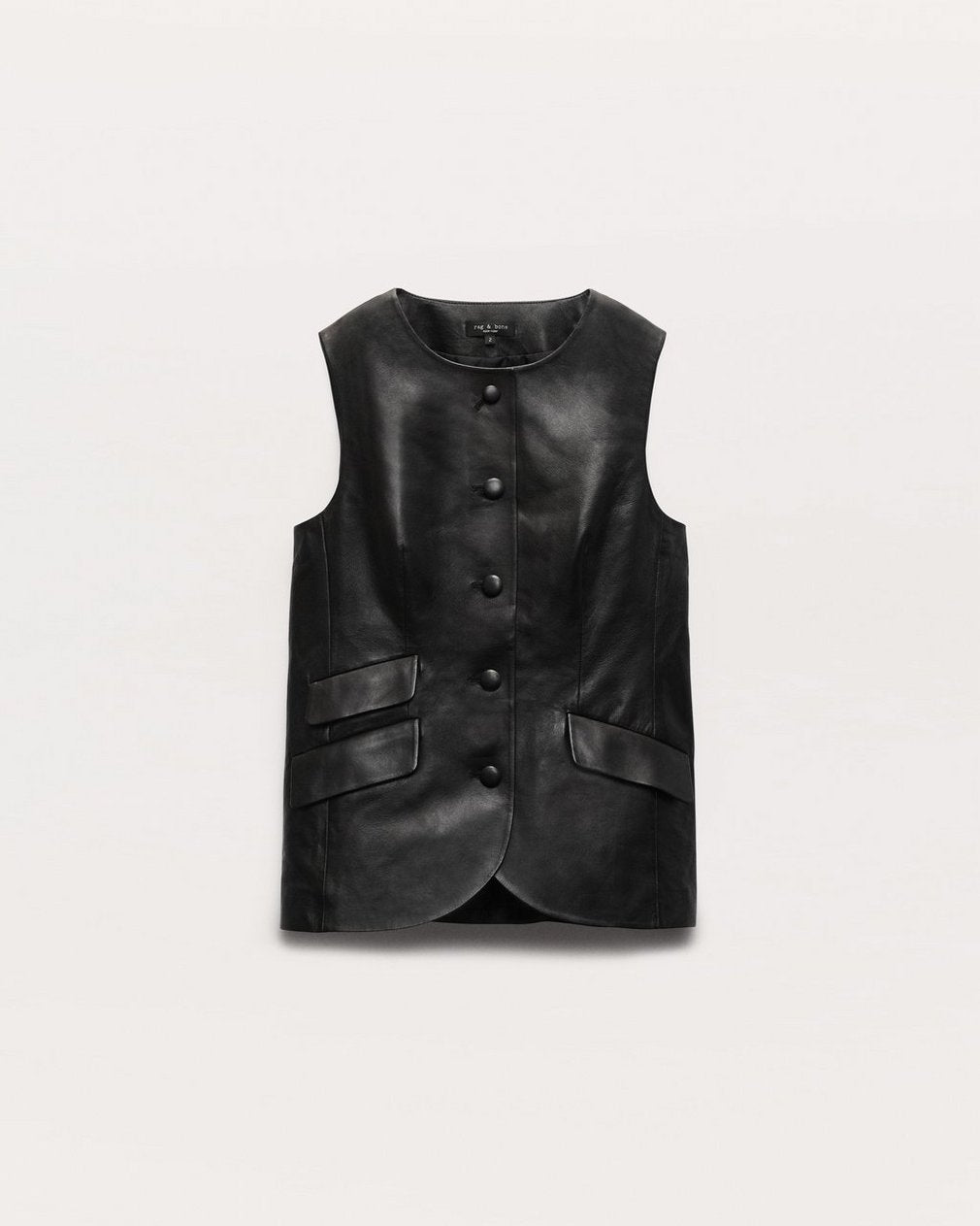 Slade Leather Vest - Black