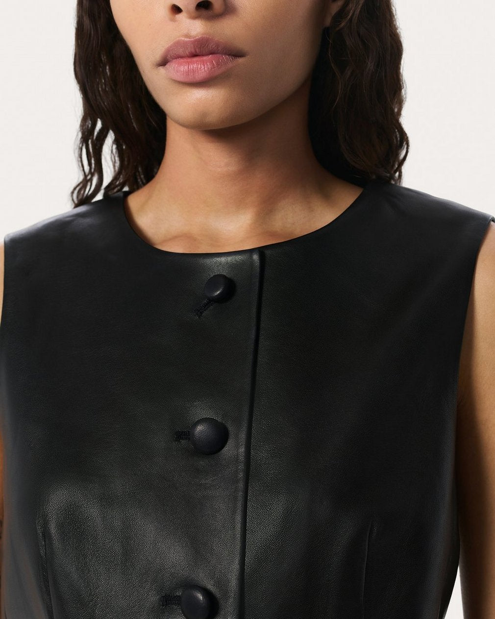 Slade Leather Vest - Black